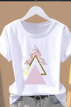 Modal Women Print Floral Sports Fashion Casual Explosive Short Sleeve T-shirt Graphic Tshirts Women Clothes Oversized T Shirt