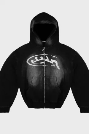 Street Sle American Y2K Hoodie Zip up Loose Fit Letter Print Casual Sweater Spring 2025 Trendy Ins Loose Fit Streetwear