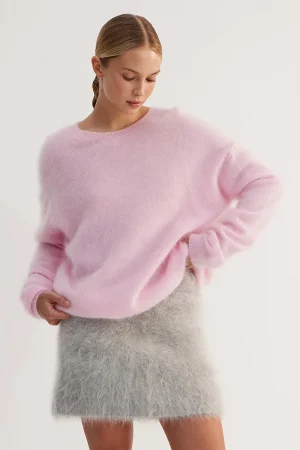 Blubelle Women's Autumn Winter Solid Color Knit Sweater O-Neck Long Sleeve Loose Fit Casual Relaxed Fashion Pullovers