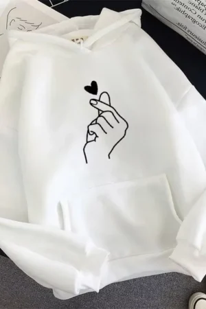 Men and Woman Unisex Hooded Sweatshirt Fleece Long Sleeve Pullover with Inserted Pocket Hip Hop Streetwear Oversized Y2K Hoody